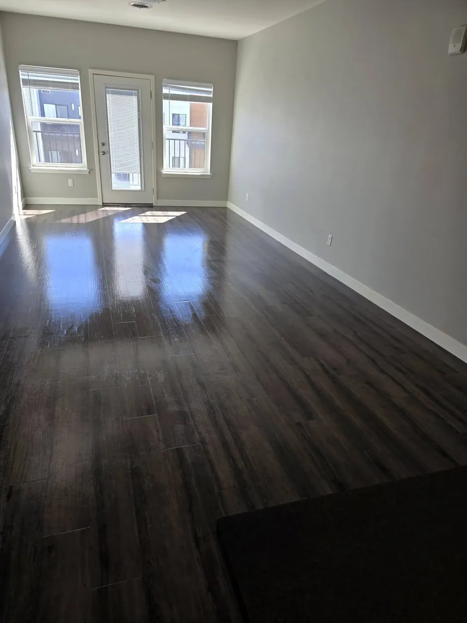 Clean living room floors after a visit from Kerry and her team